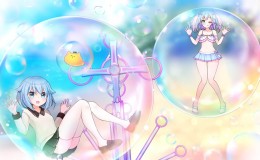 彩色梦境泡泡中的精灵女孩动漫壁纸